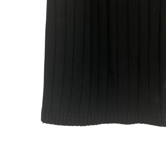 Vintage Lloyd Sportwear Black Ribbed Knit Sweater Skirt Women’s Medium - Picture 3 of 6